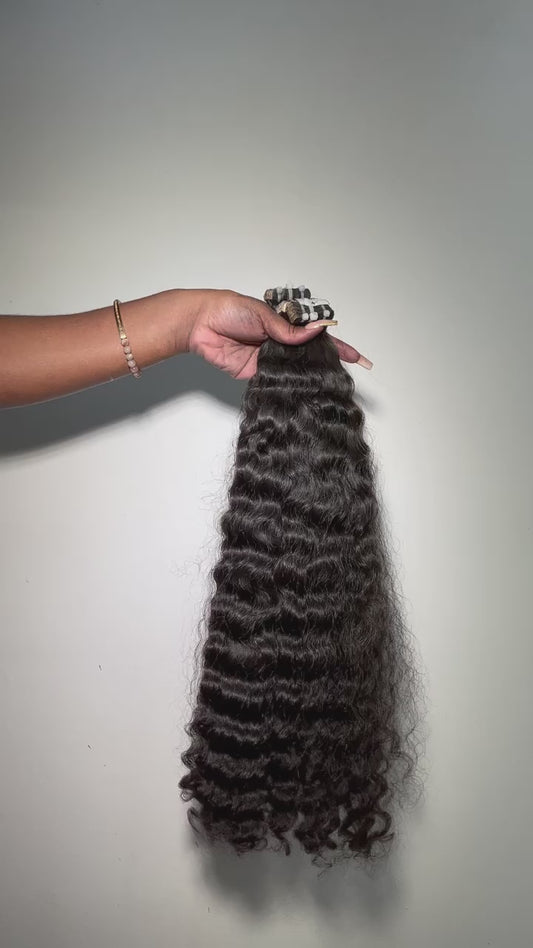 Tape-in Extensions: Raw Burmese Curly
